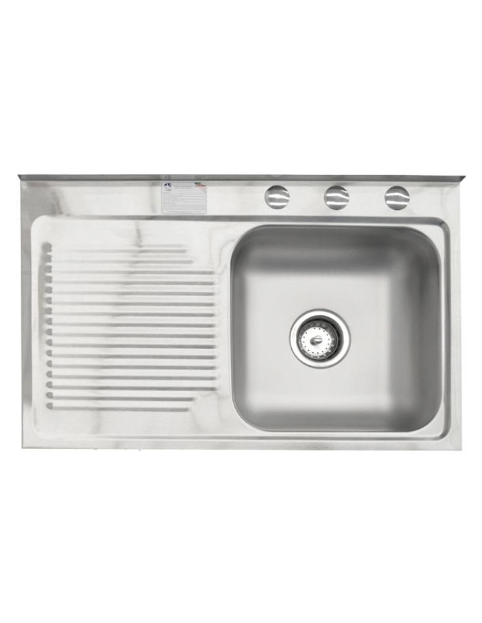 Tarja de acero inoxidable con escurridor izquierdo MCM401 Tarja de acero inoxidable con escurridor izquierdo MCM401