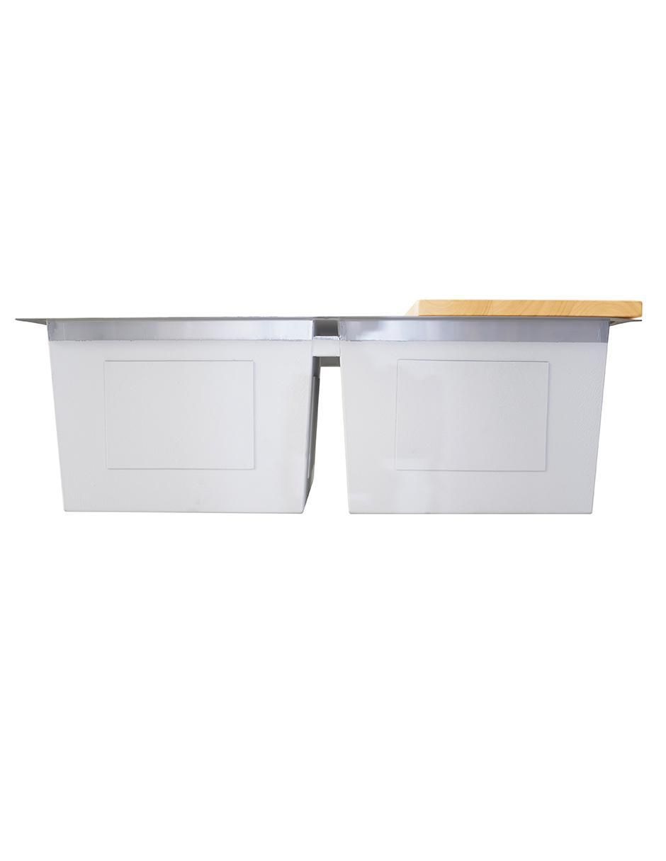 Tarja doble tina de acero inoxidable EFU-311810ACO9 4