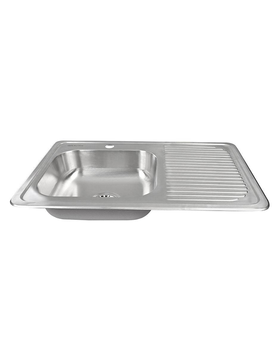 Tarja de acero inoxidable con escurridor derecho 1626 3