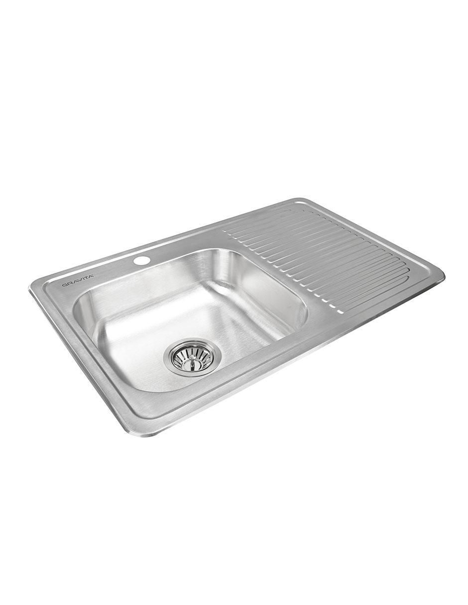 Tarja de acero inoxidable con escurridor derecho 1626 4