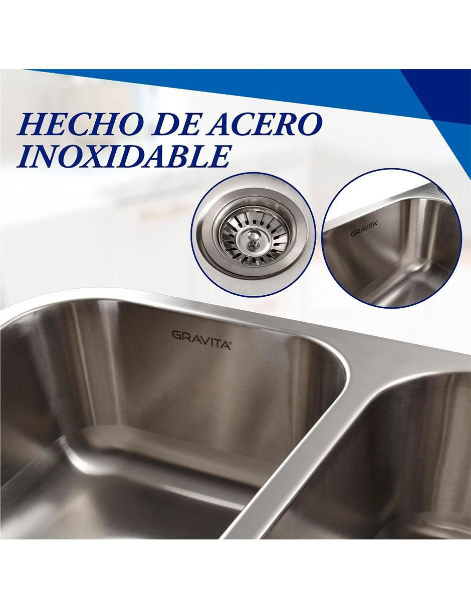 Tarja doble tina de acero inoxidable 1629 4