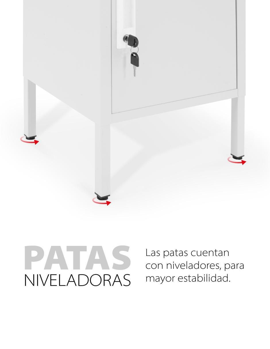 Locker casillero alto de 5 puertas acero inoxidable 4