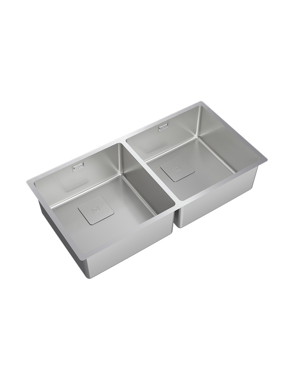Tarja doble tina de acero inoxidable FLEXLINEA RS15 860 2B 2