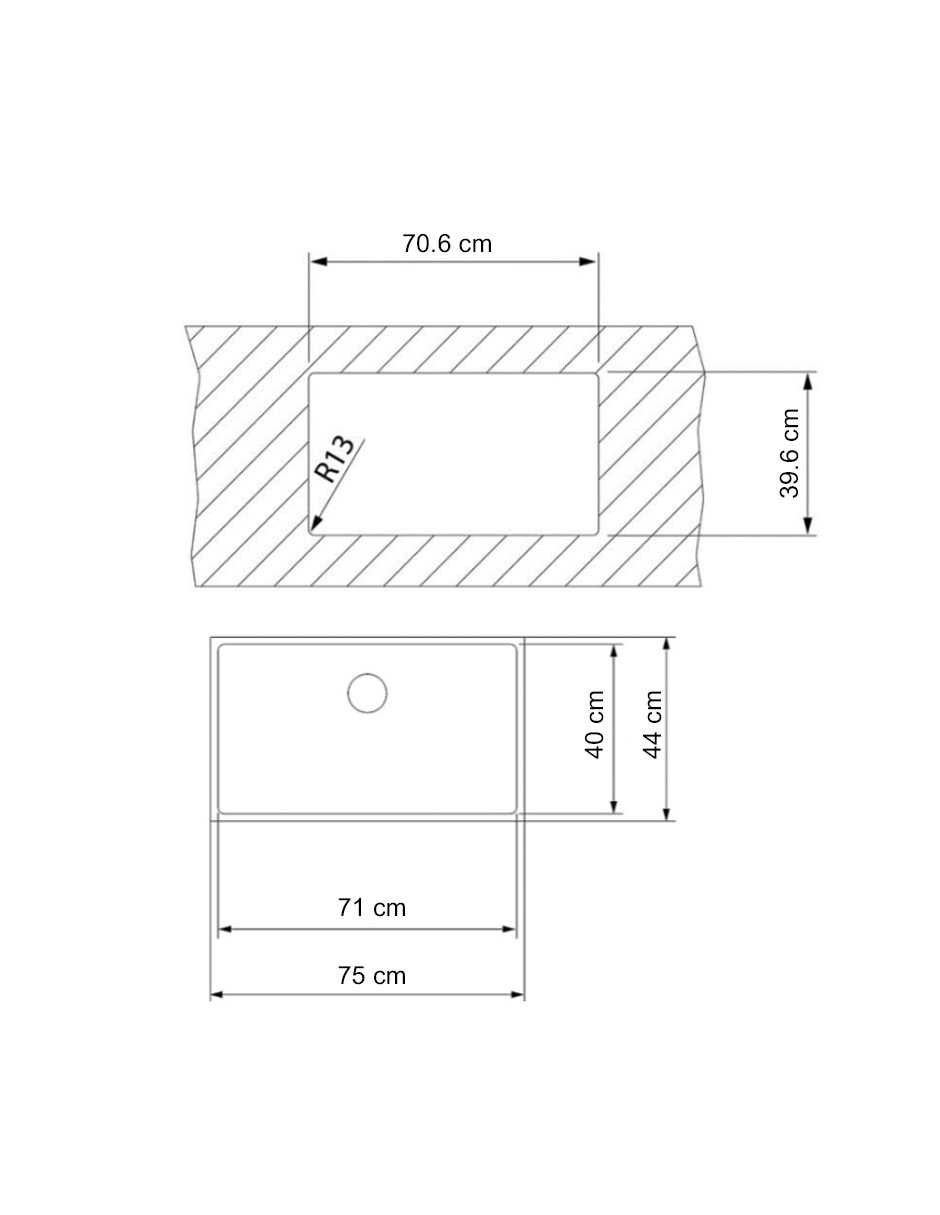 Tarja 1 tina de acero inoxidable BE LINEA RS15 10