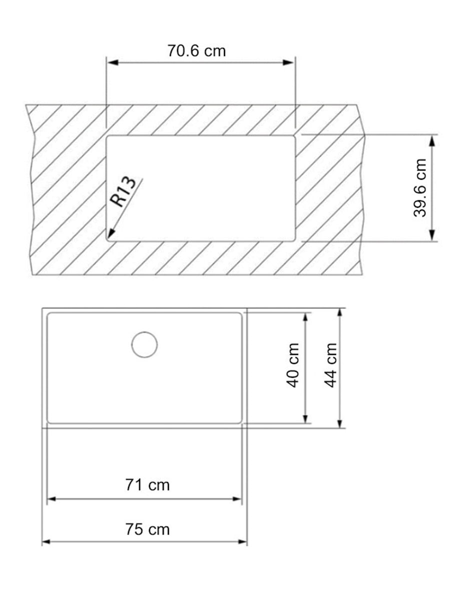 Tarja 1 tina de acero inoxidable BE LINEA RS15 11