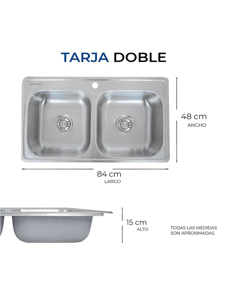Tarja doble tina de acero inoxidable 2238 7