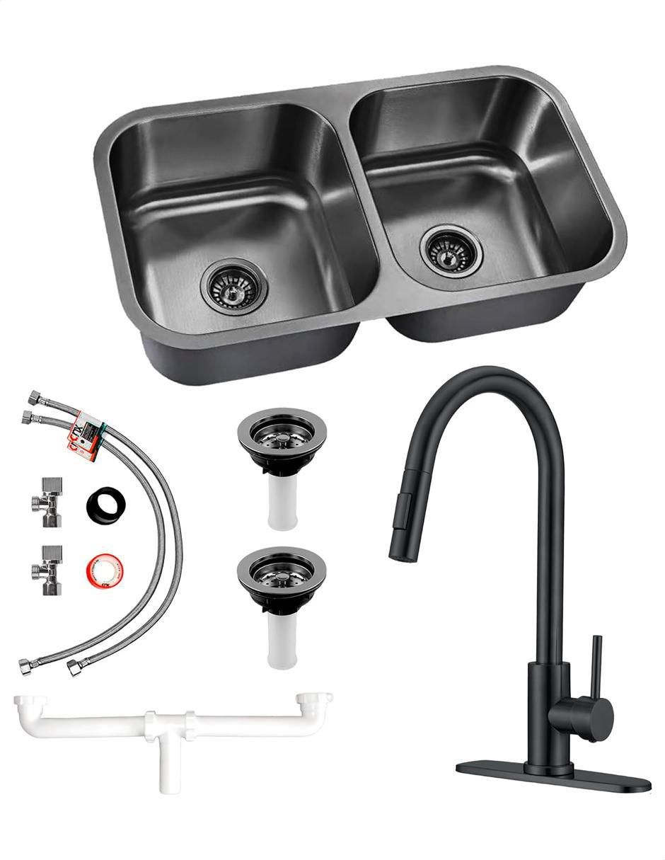 Tarja doble tina de acero inoxidable TD8247SR2NKIT02MZM8120 Tarja doble tina de acero inoxidable TD8247SR2NKIT02MZM8120