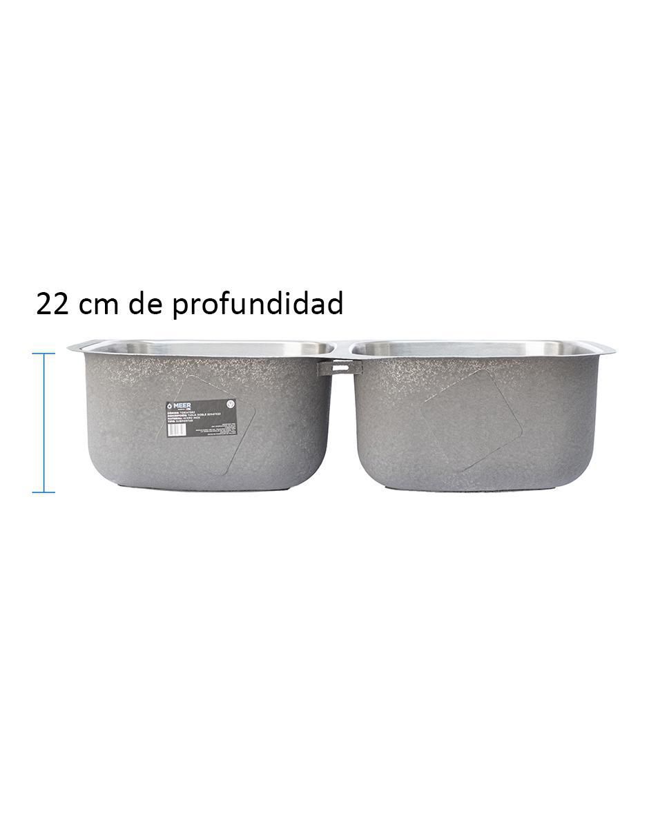 Tarja doble tina de acero inoxidable TD8247SR2 5
