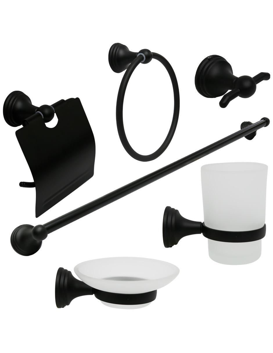 Juego de accesorios para baño de acero inoxidable 8 piezas 2