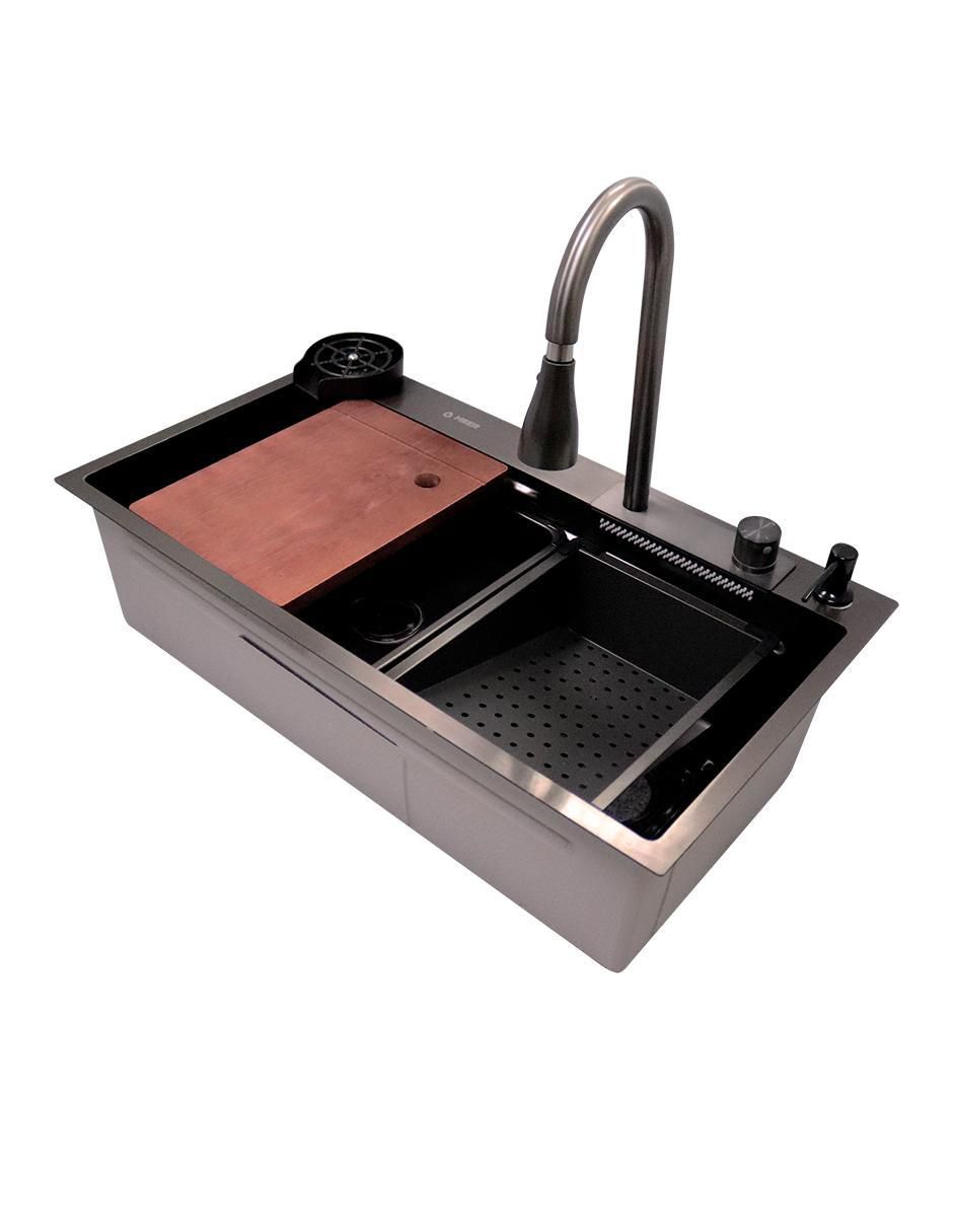 Tarja de acero inoxidable con escurridor izquierdo TS7545-2N