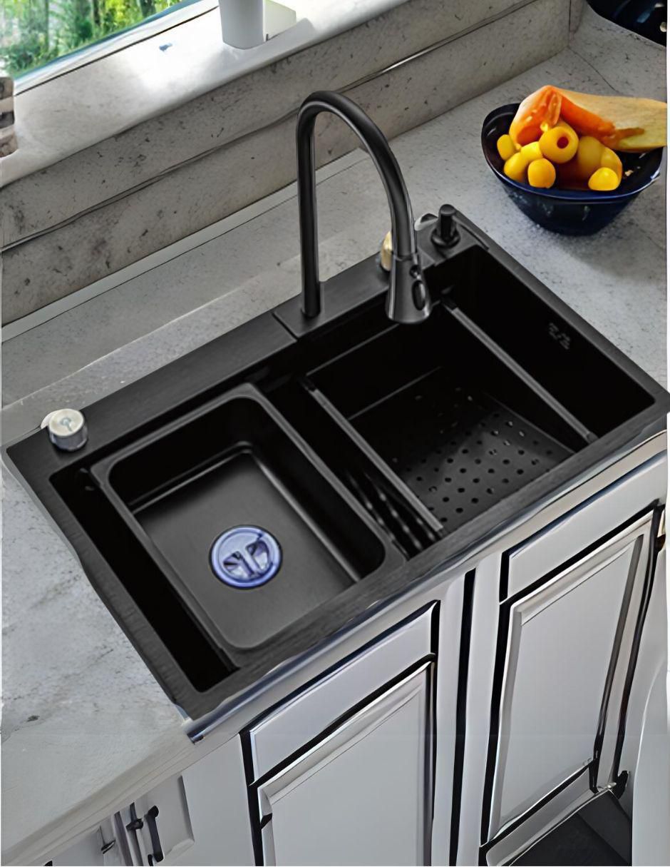 Tarja de acero inoxidable con escurridor izquierdo TS7545-2N 2