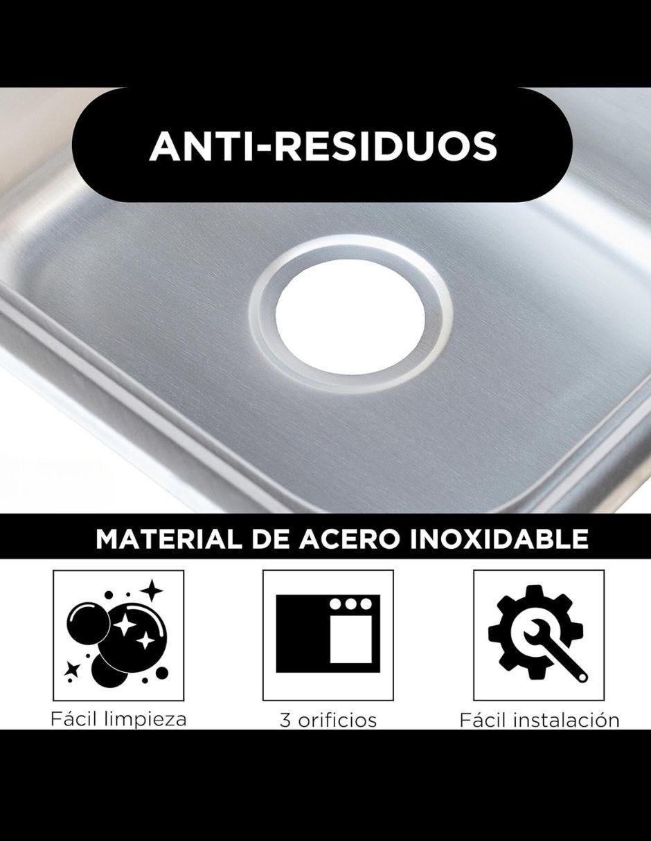 Tarja de acero inoxidable con escurridor derecho KIT-003MZF821FTSED8050 6