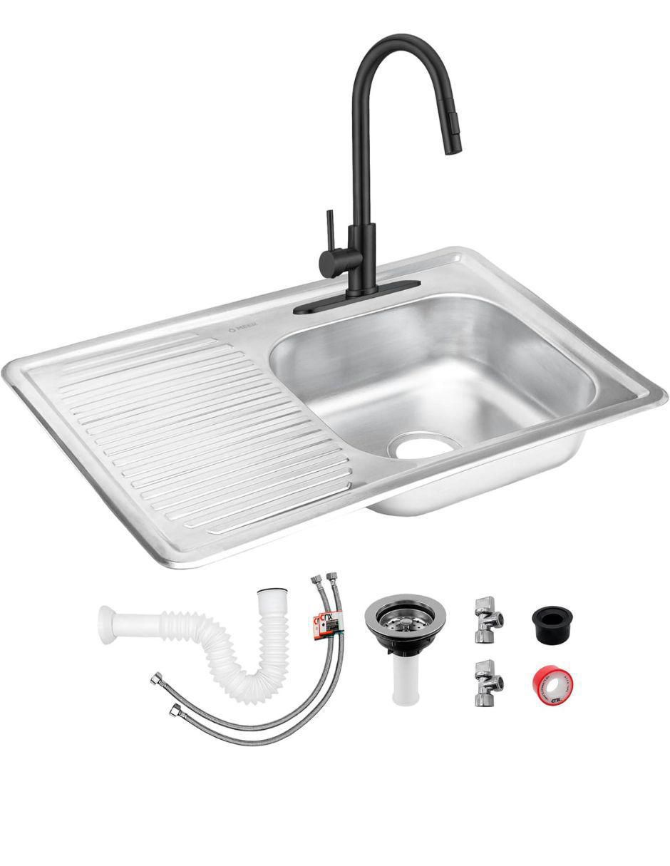 Tarja de acero inoxidable con escurridor izquierdo TSEI8050MZM8120KIT-003