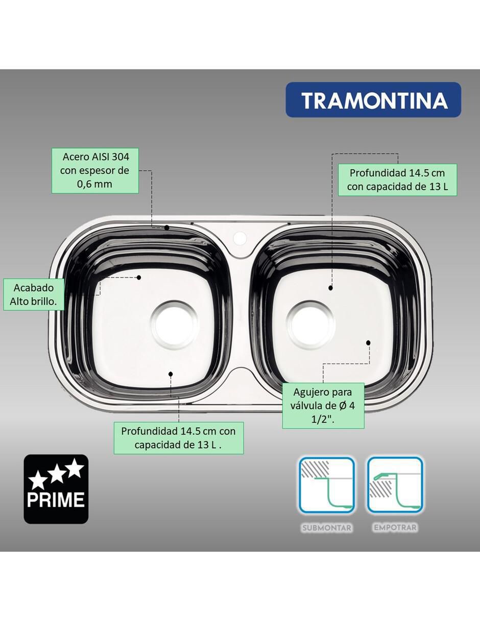 Tarja doble tina de acero inoxidable 94032215 2