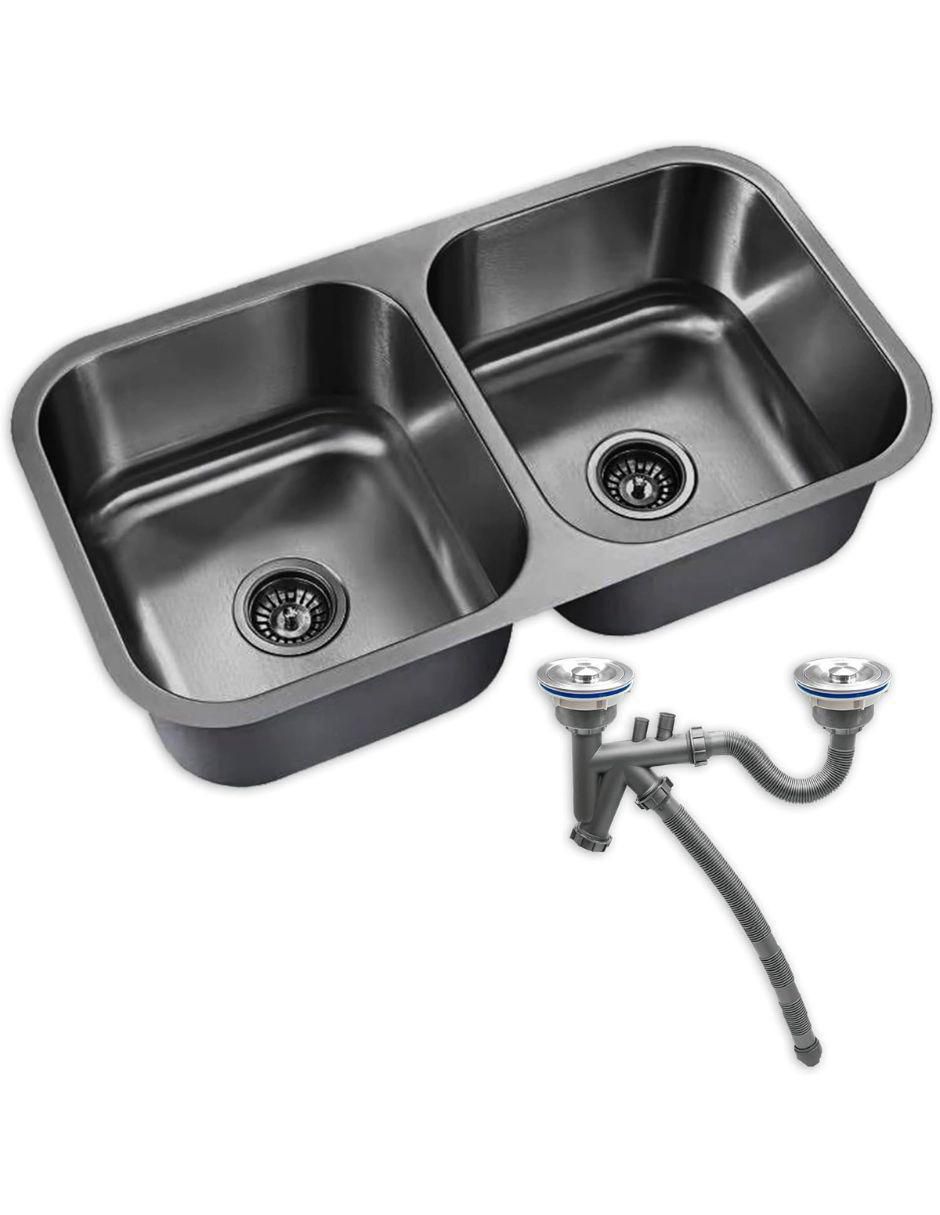 Tarja doble tina de acero inoxidable TD8247SR2N + CESP-002