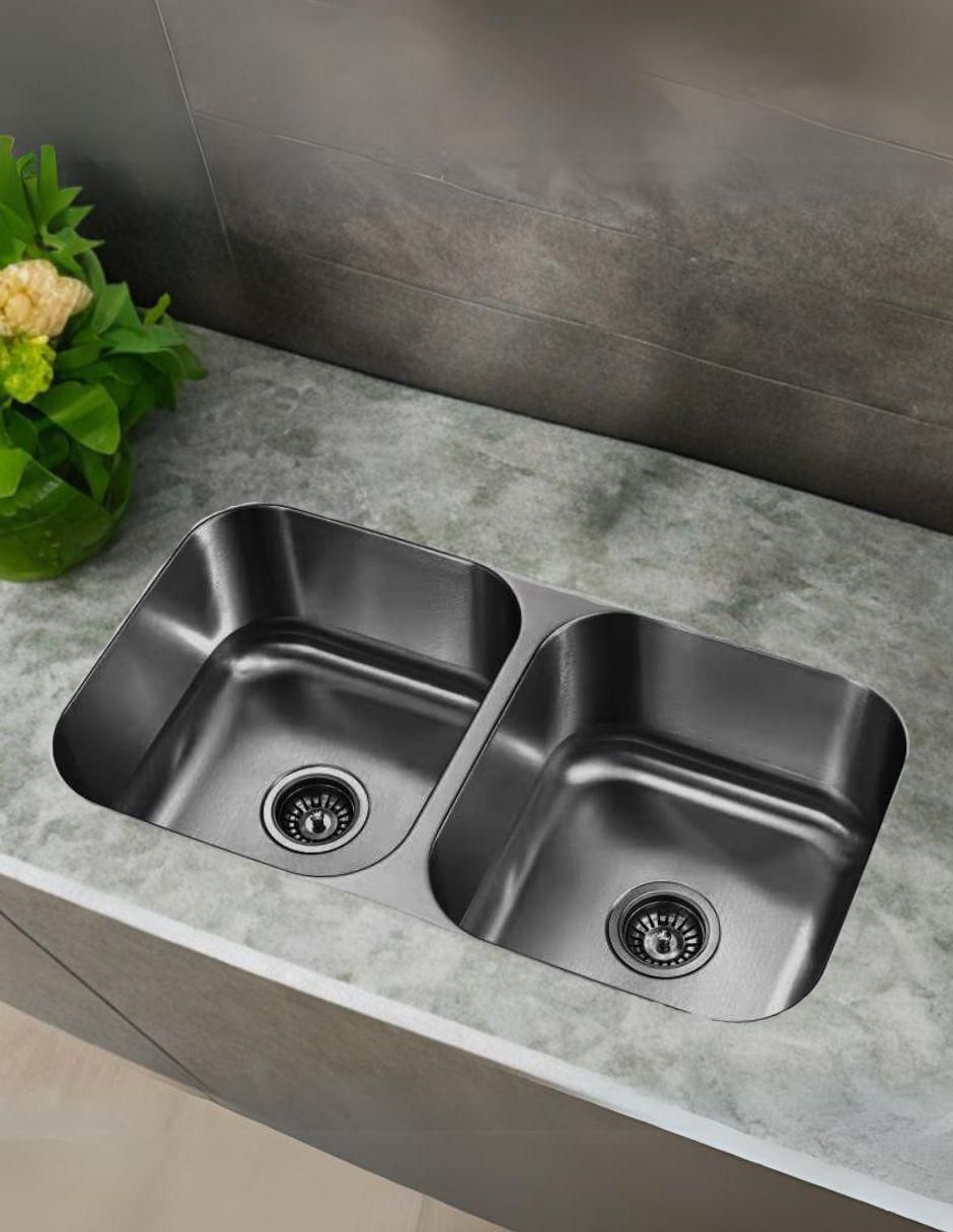 Tarja doble tina de acero inoxidable TD8247SR2N + CESP-002 3