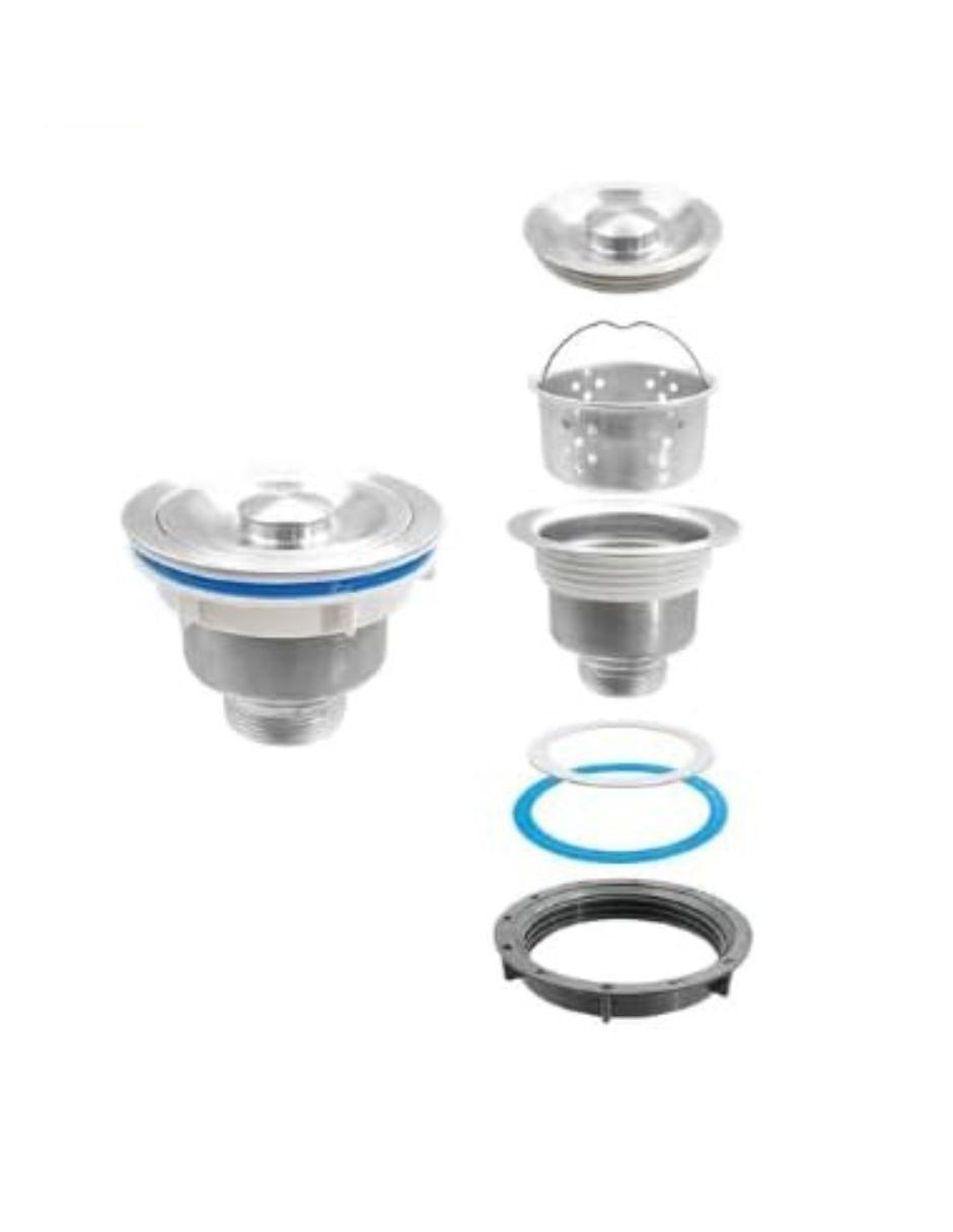 Tarja doble tina de acero inoxidable TD8247SR2N + CESP-002 5