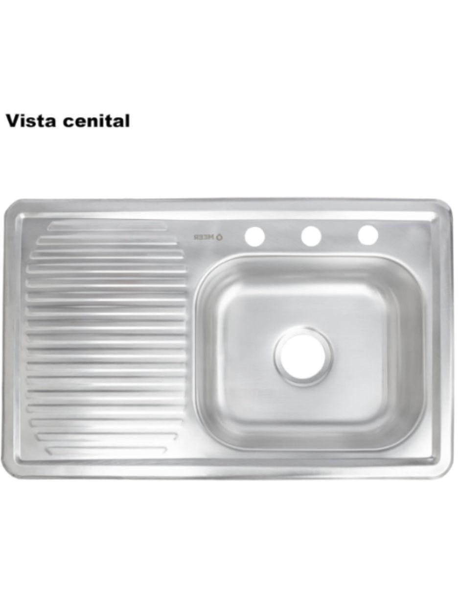 Tarja de acero inoxidable con escurridor izquierdo KIT-003TSEI8050MZF815 4