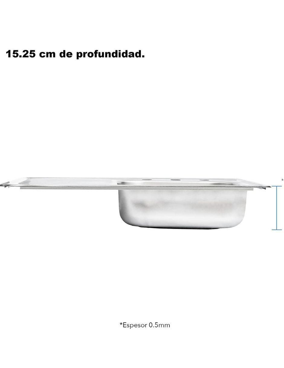 Tarja de acero inoxidable con escurridor izquierdo KIT3TSEI8050MZM8112CRT 10