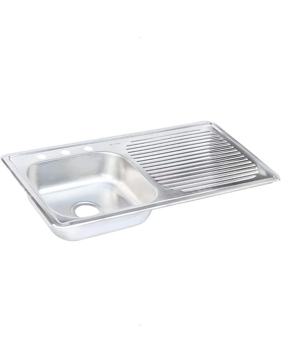 Tarja de acero inoxidable con escurridor derecho TSED10050