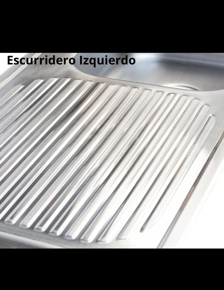 Tarja de acero inoxidable con escurridor izquierdo TSEI10050 2