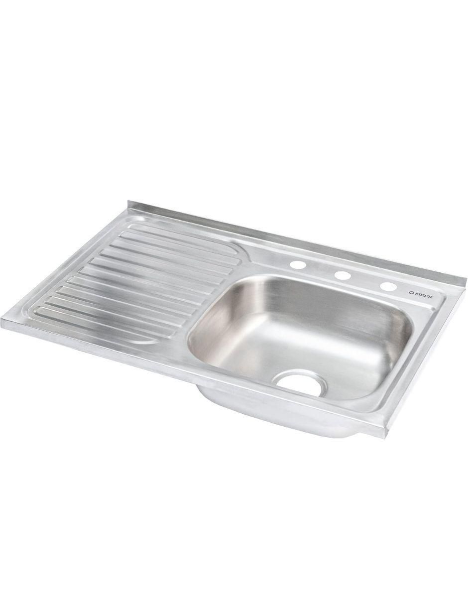 Tarja de acero inoxidable con escurridor izquierdo TSEI8050S