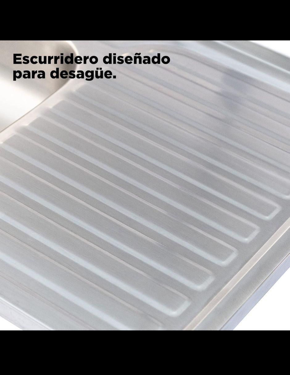 Tarja de acero inoxidable con escurridor izquierdo TSEI8050S 4