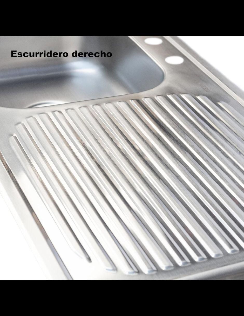 Tarja de acero inoxidable con escurridor derecho TSED8050 + KITG5 2