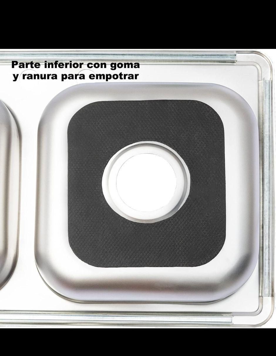 Tarja doble tina de acero inoxidable TD8448 + KIT-002 4