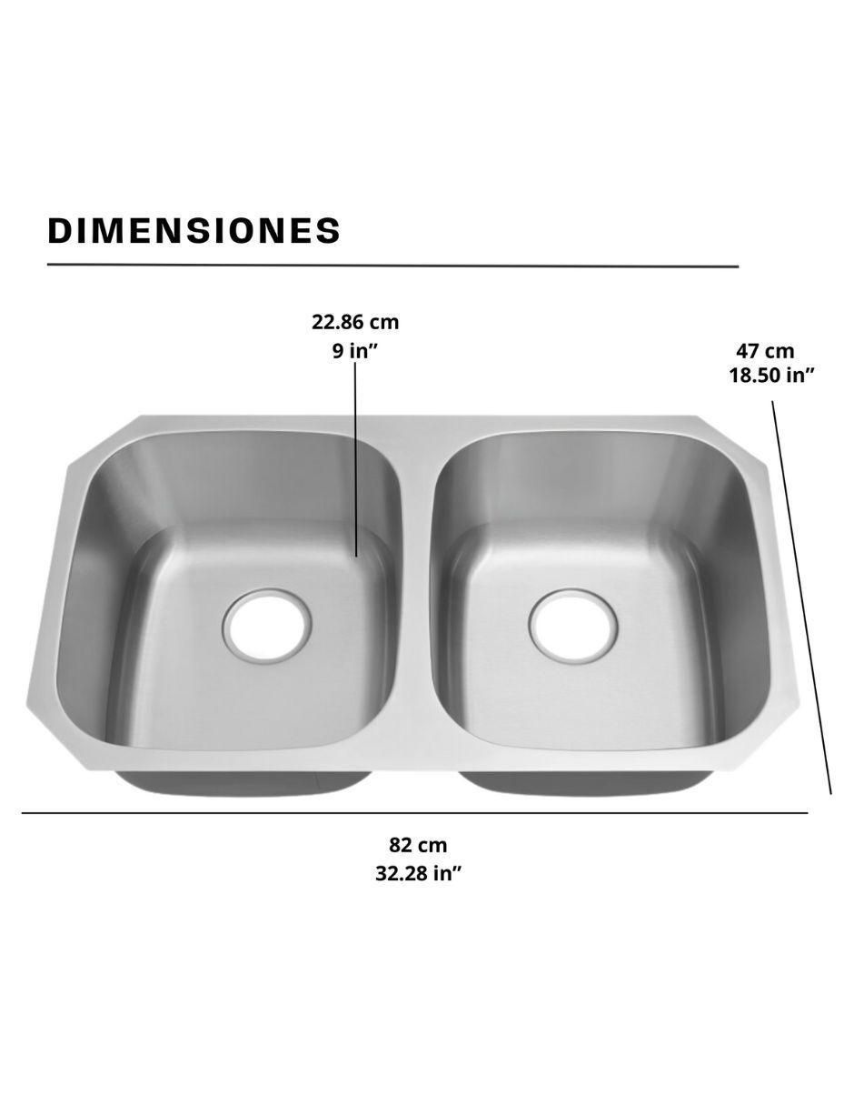 Tarja doble tina de acero inoxidable DobleTina 6