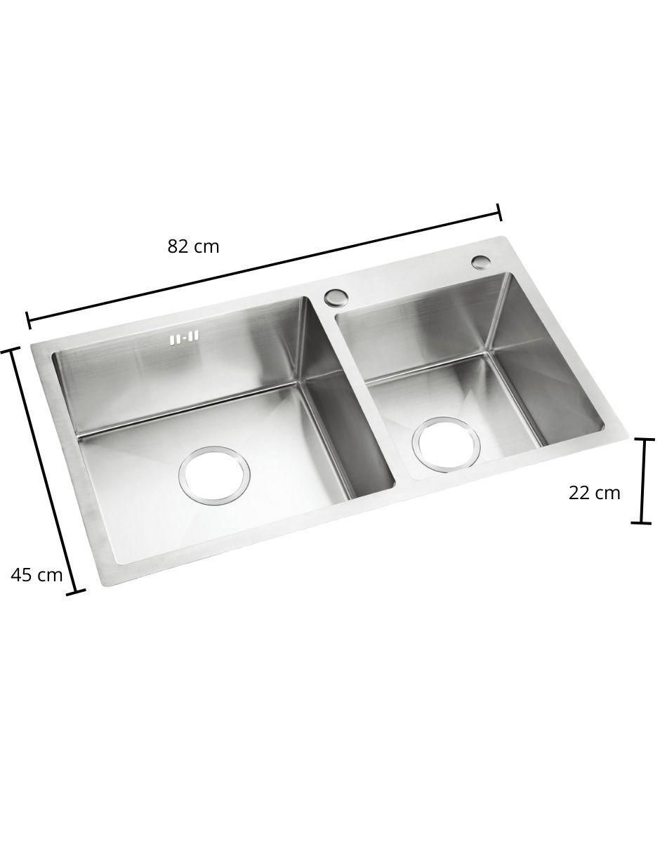 Tarja doble tina de acero inoxidable TD8245-1S SADOF24BC CO 5