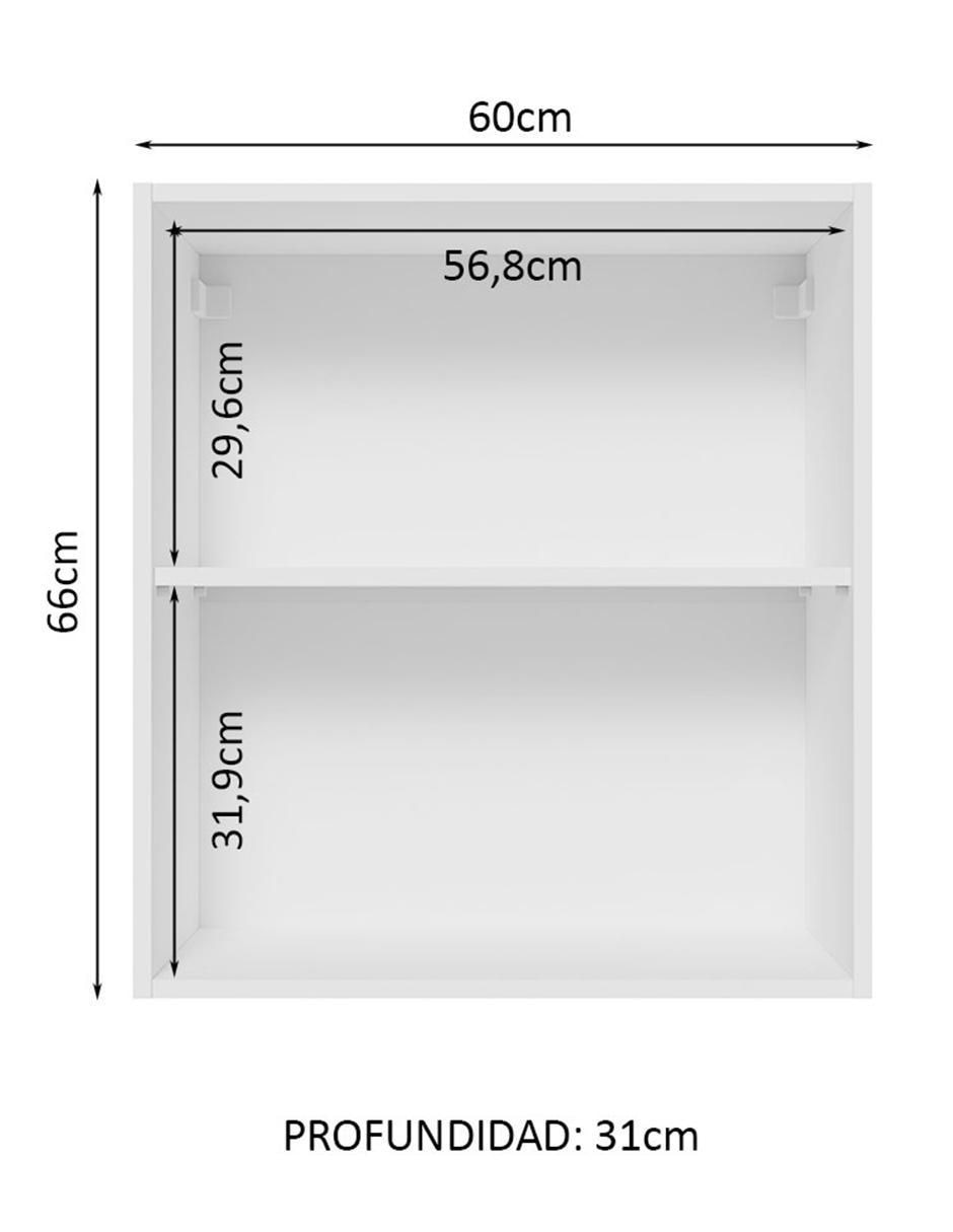 Gabinete superior armable Glamy de MDP 8