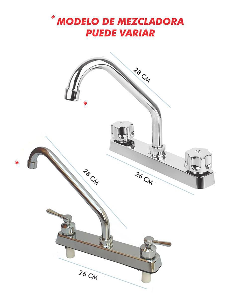 Tarja de acero inoxidable con escurridor derecho 6