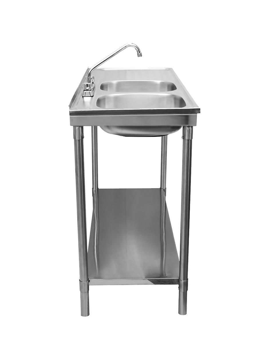 Tarja de acero inoxidable con escurridor derecho 3