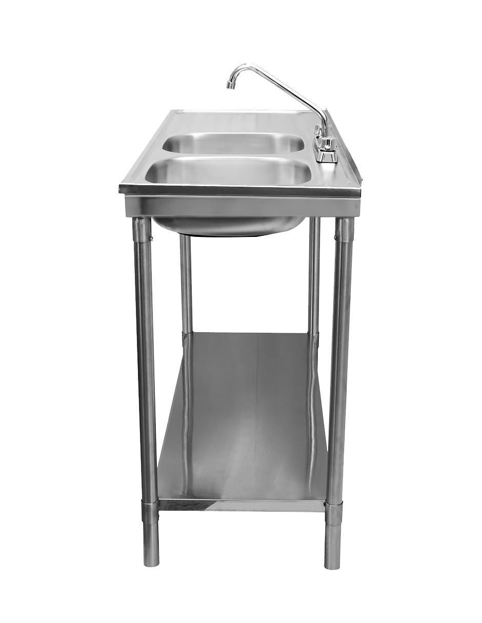Tarja de acero inoxidable con escurridor izquierdo 3
