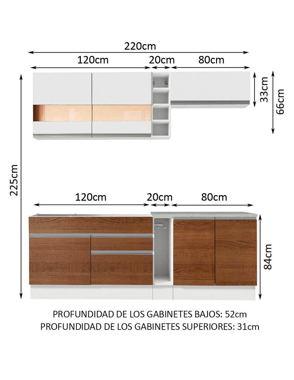 Cocina integral Parma Glamy 12