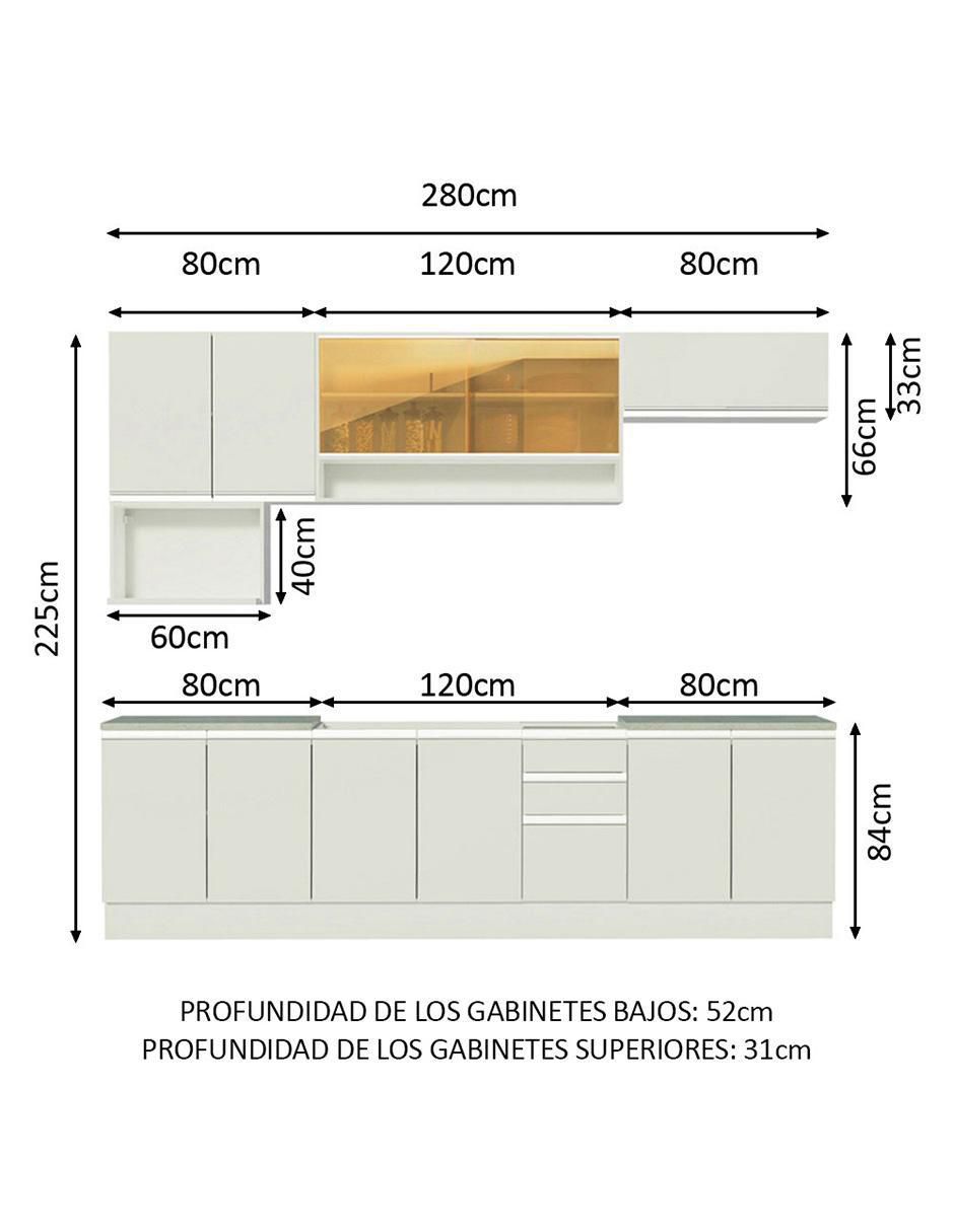 Cocina integral Genova Glamy 10