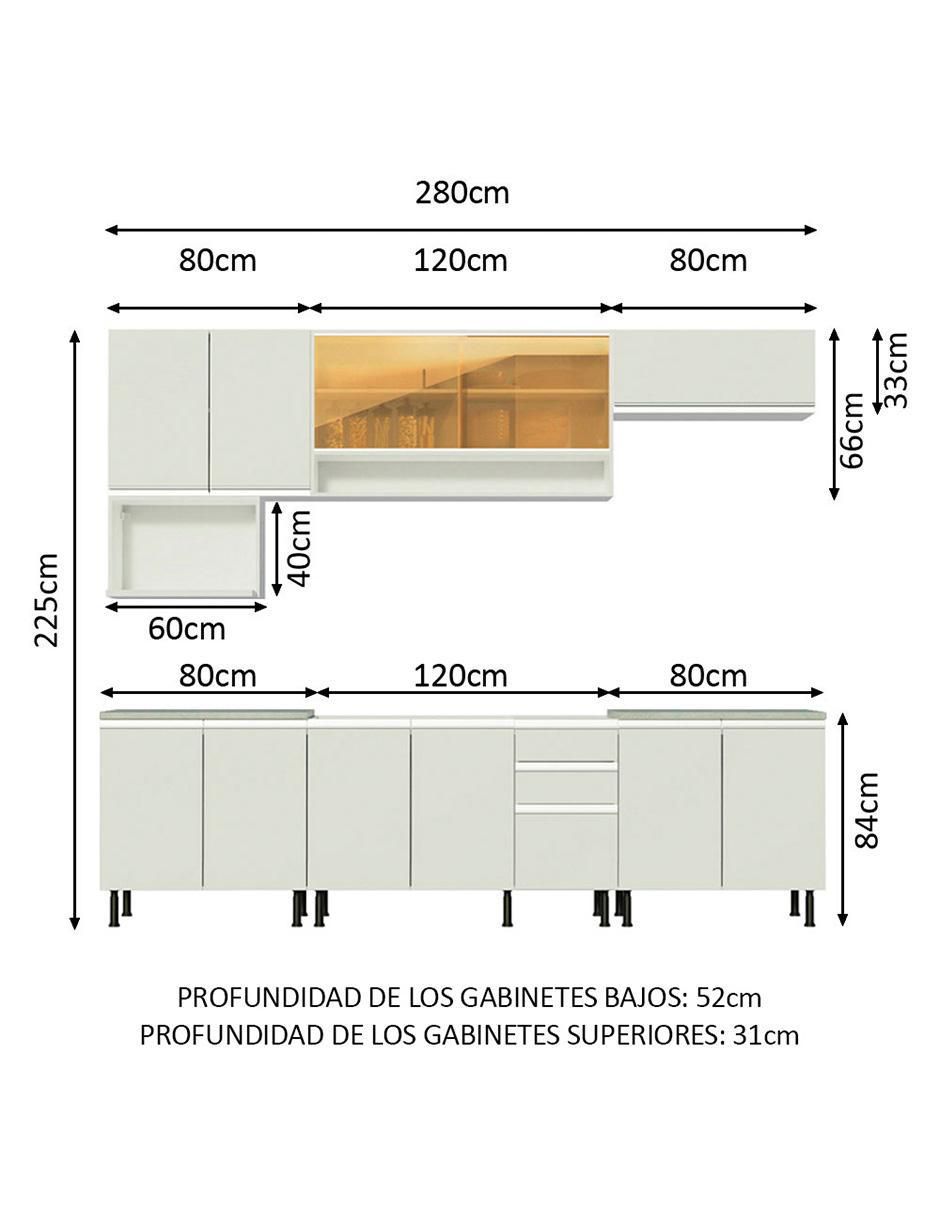 Cocina integral Genova Glamy 10