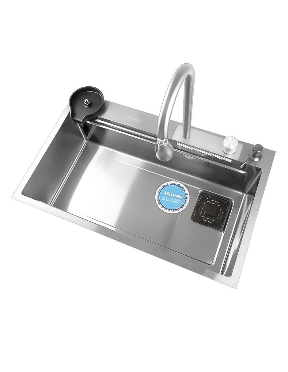 Tarja de acero inoxidable con escurridor derecho 2