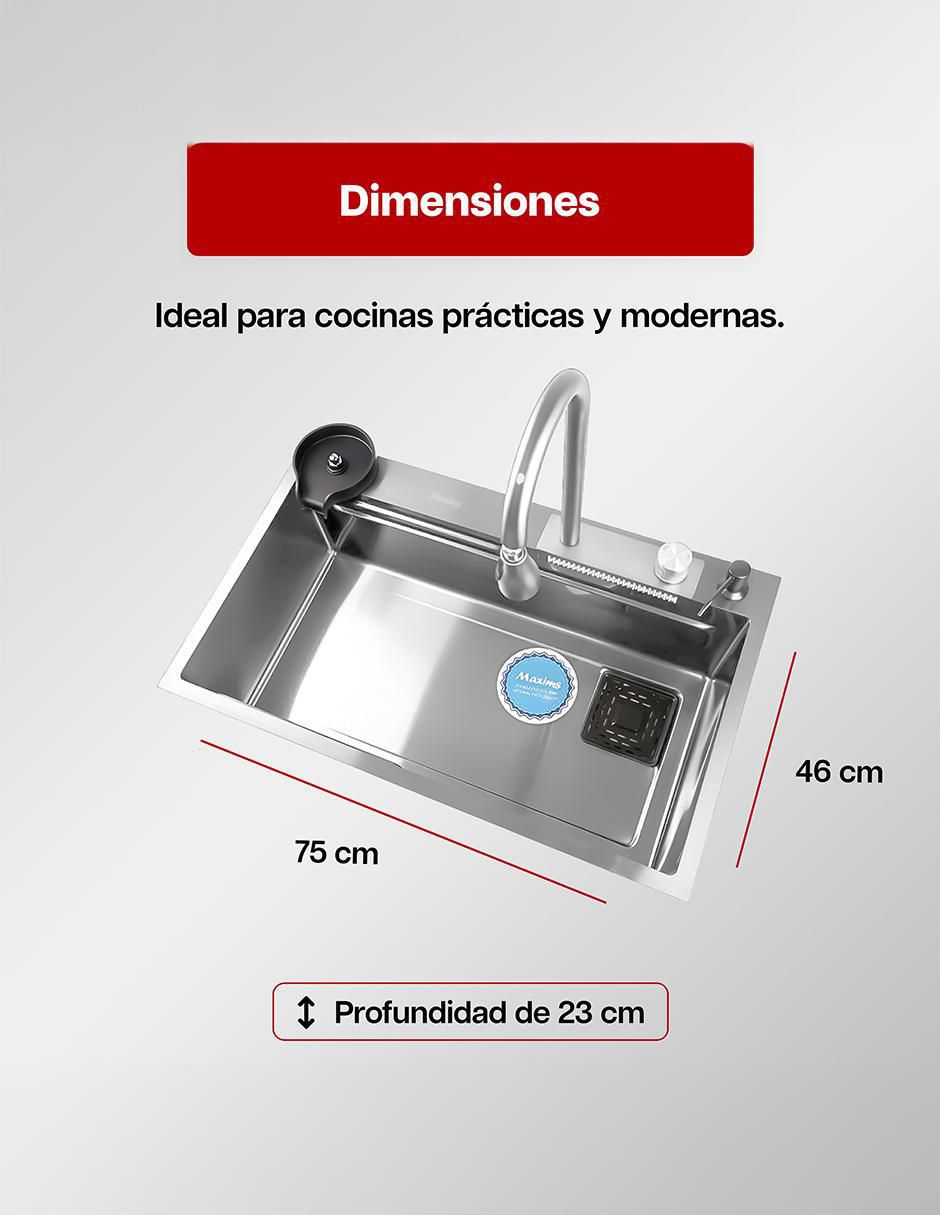Tarja de acero inoxidable con escurridor derecho 7