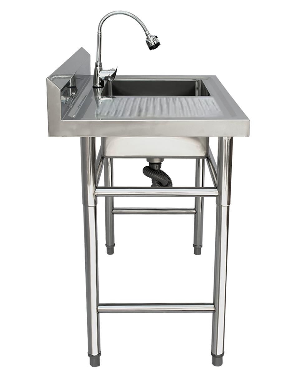 Tarja de acero inoxidable con escurridor izquierdo 2