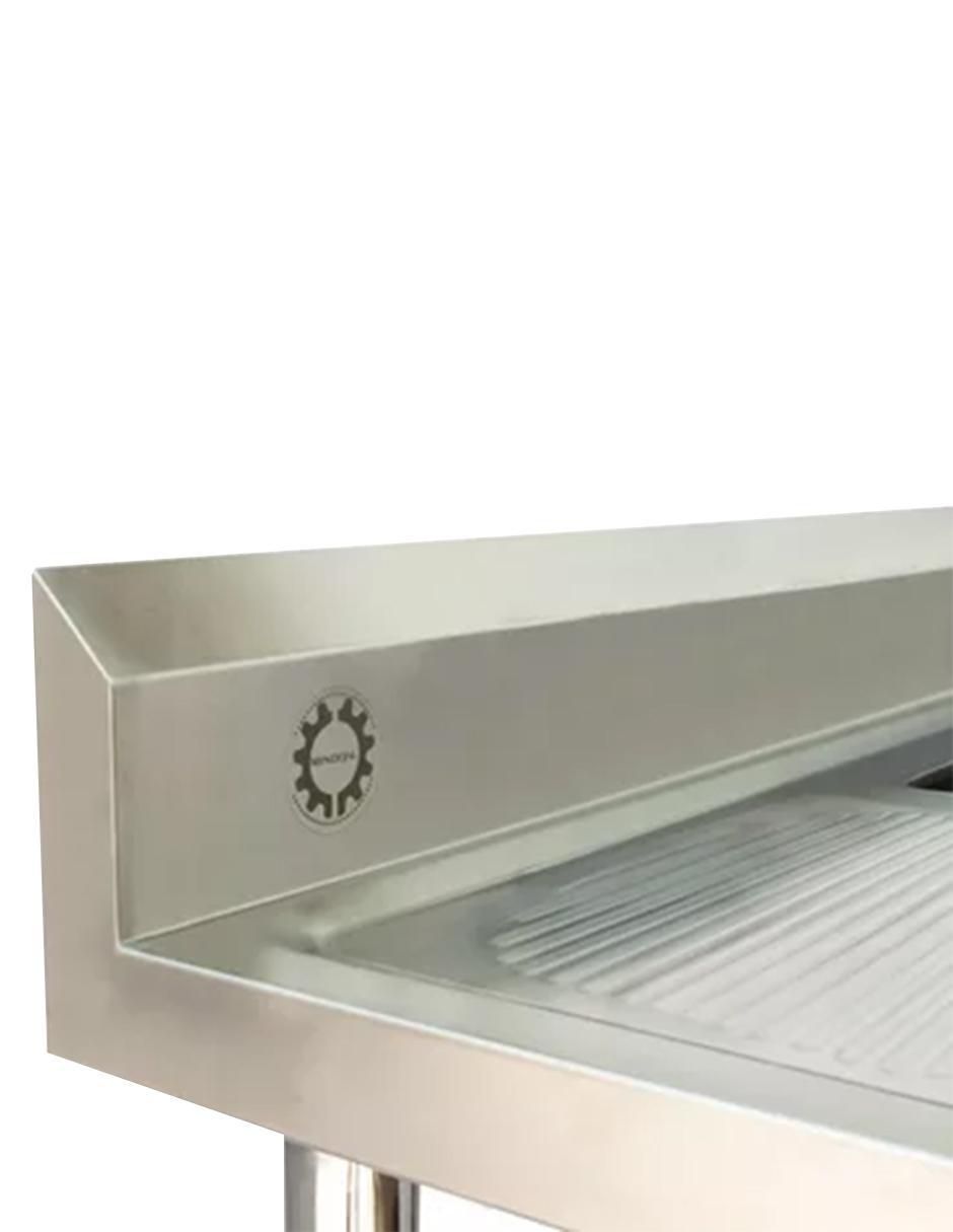 Tarja de acero inoxidable con escurridor izquierdo 4