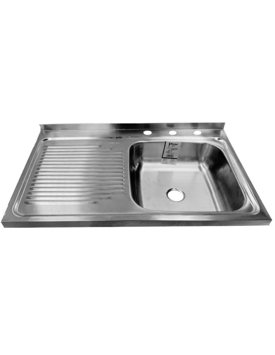 Tarja de acero inoxidable con escurridor izquierdo 9-EIR