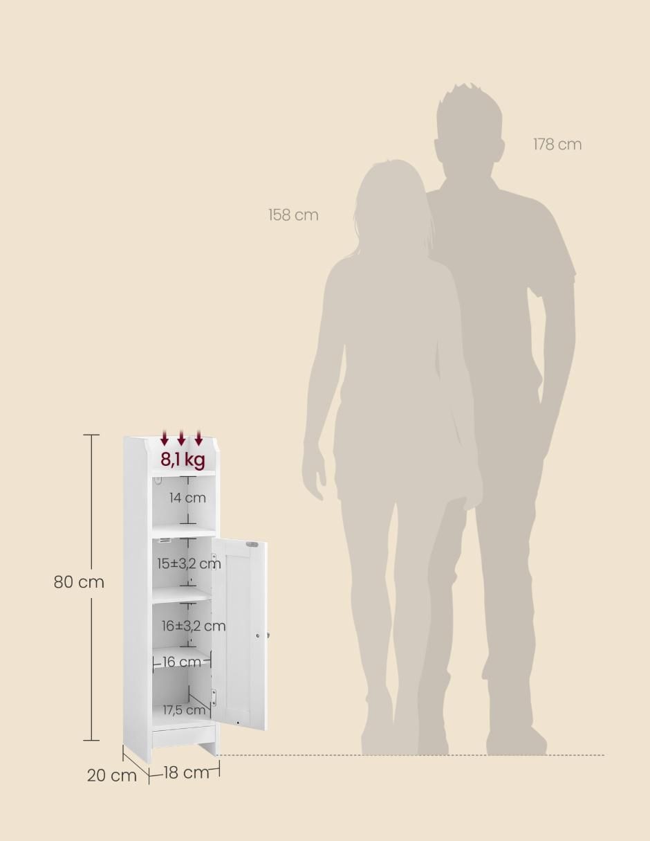 Torre de baño Shay de MDF 4